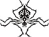 Vector clipart: symmetric spider tattoo