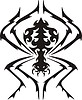 Vector clipart: symmetric spider tattoo