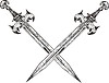 Vector clipart: crossed swords