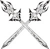 Vector clipart: crossed swords