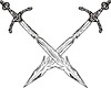 Vector clipart: crossed swords