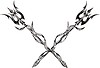 Vector clipart: crossed tridents