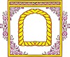 Vector clipart: artistic frame with wreath