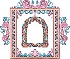 Vector clipart: artistic frame with wreath