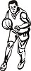 Vector clipart: basketball-player