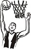 Vector clipart: basketball-player