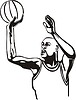 Vector clipart: basketball-player