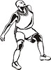 Vector clipart: basketball-player