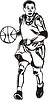 Vector clipart: basketball-player