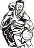 Vector clipart: basketball-players