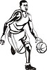 Vector clipart: basketball-player