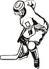 Vector clipart: ice hockey player