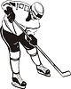 Vector clipart: ice hockey player