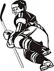 Vector clipart: ice hockey player