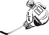 Vector clipart: ice hockey player