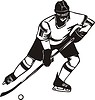 Vector clipart: ice hockey player