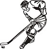 Vector clipart: ice hockey player