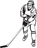 Vector clipart: ice hockey player