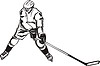 Vector clipart: ice hockey player