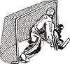 Vector clipart: ice hockey goalkeeper