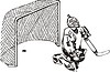 Vector clipart: ice hockey goalkeeper