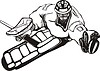 Vector clipart: ice hockey player