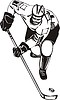 Vector clipart: ice hockey player