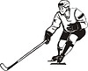 Vector clipart: ice hockey player