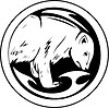 Vector clipart: round bear tattoo