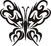 Vector clipart: butterfly tattoo