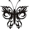 Vektor Cliparts: Schmetterling Tattoo