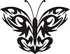 Vektor Cliparts: Schmetterling Tattoo