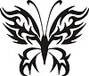 Vector clipart: butterfly tattoo