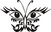 Vector clipart: butterfly tattoo