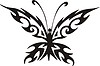 Vector clipart: butterfly tattoo