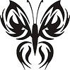 Vector clipart: butterfly tattoo