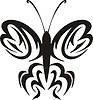 Vector clipart: butterfly tattoo