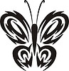 Vector clipart: butterfly tattoo