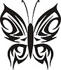 Vector clipart: butterfly tattoo