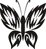 Vector clipart: butterfly tattoo