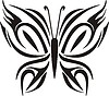 Vector clipart: butterfly tattoo