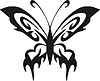 Vector clipart: butterfly tattoo