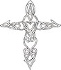 Vector clipart: knot cross tattoo