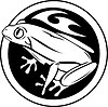 round frog tattoo