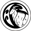 Vector clipart: round goat tattoo