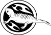 Vector clipart: round lizard tattoo