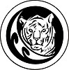 Vector clipart: round tiger tattoo