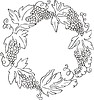 Vector clipart: grape ornamental wreath