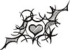 Vector clipart: heart tattoo