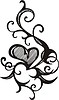 Vector clipart: heart pinstripe